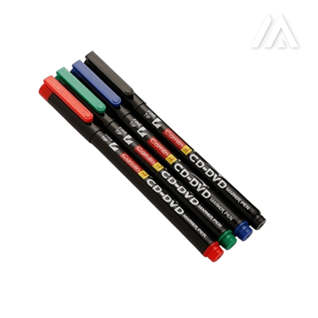 Camlin CD - DVD Marker Pen - Colors (Black, Blue, Red, Green)