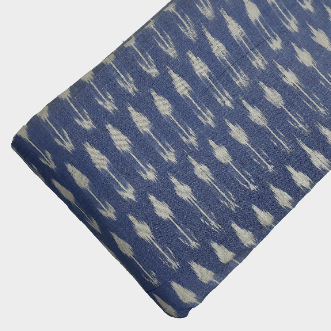 Ikat - Denim blue arrow pattern hand loom cotton