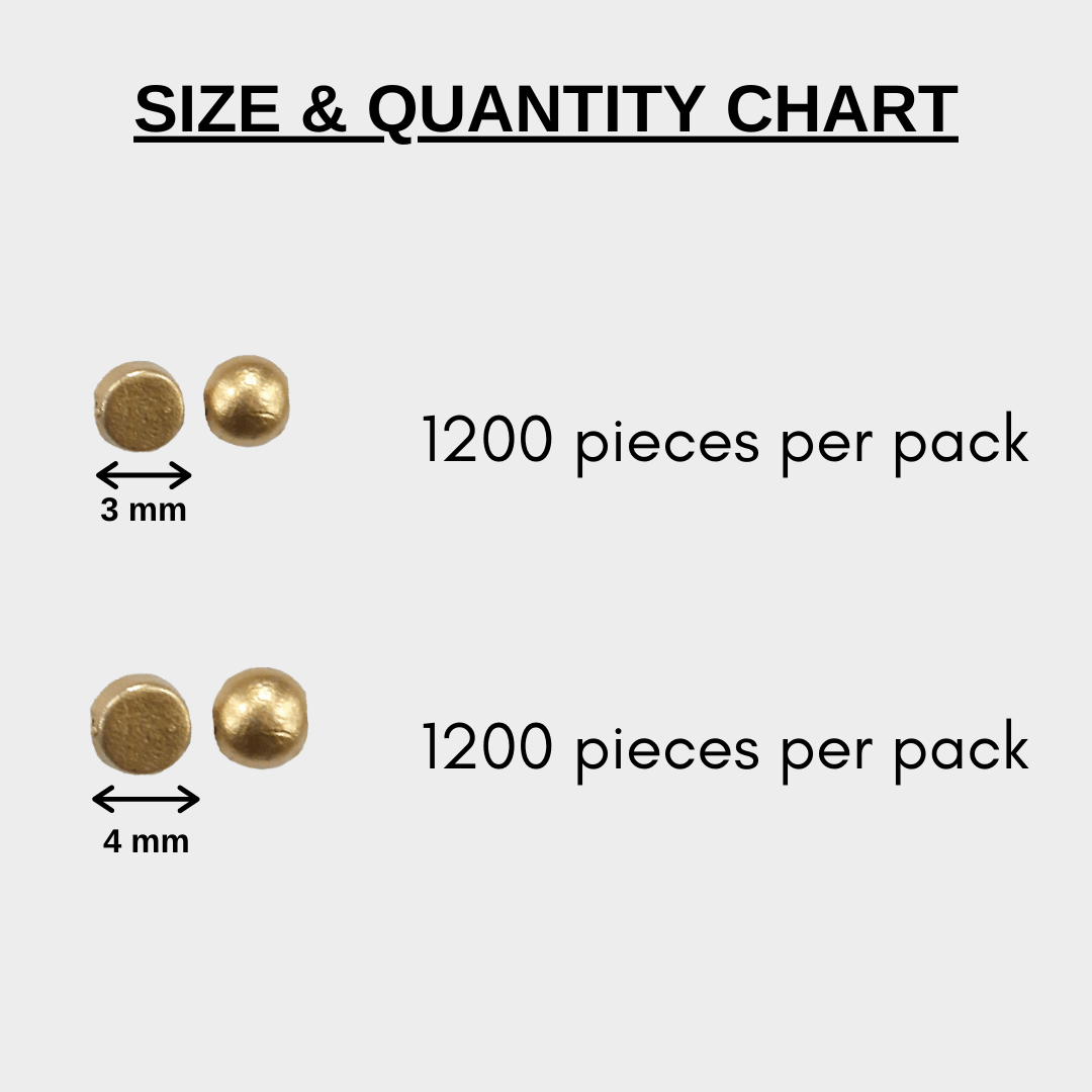 Moti bead - Half Round shape golden (mala) Moti bead - Half Round shape golden (mala)