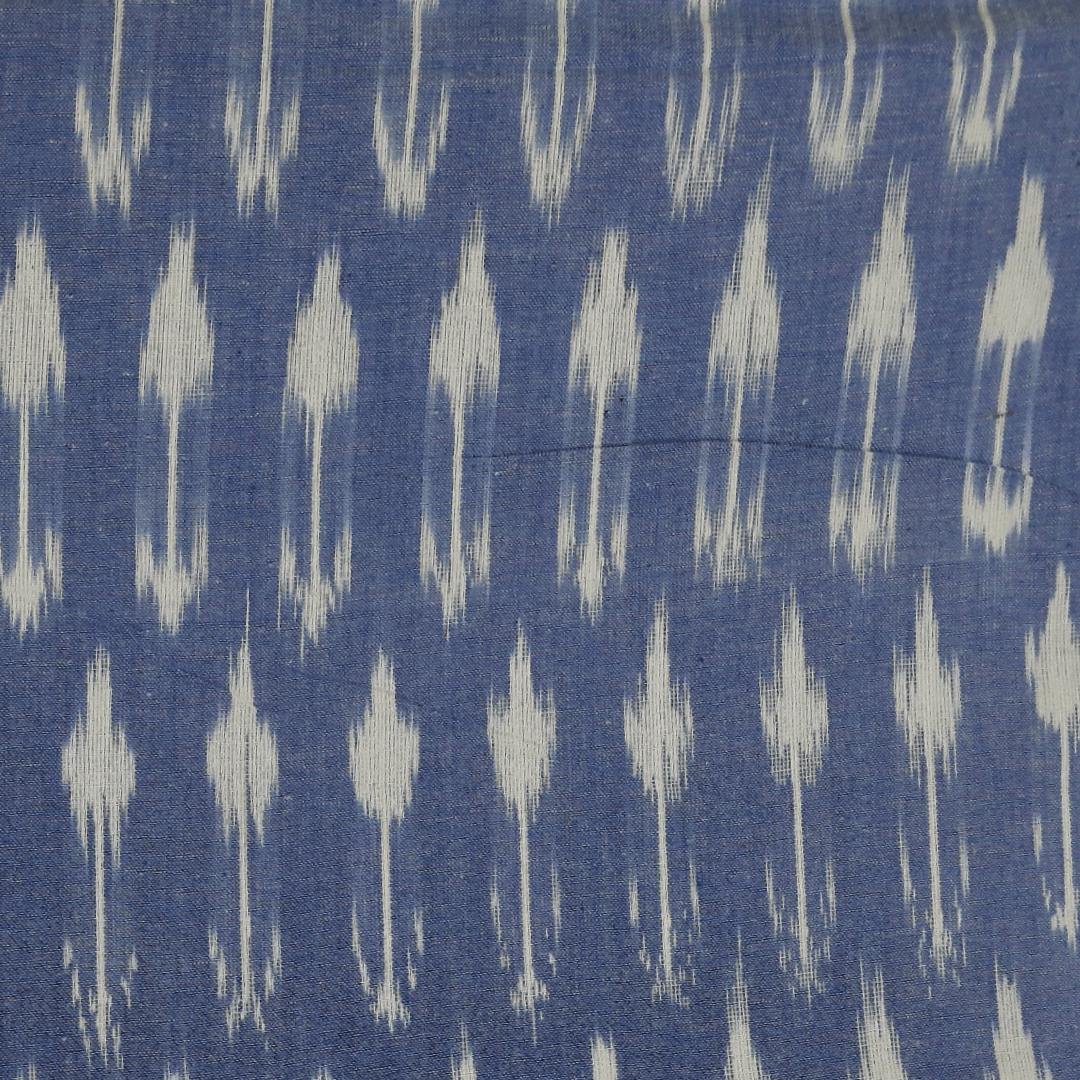Ikat - Denim blue arrow pattern hand loom cotton