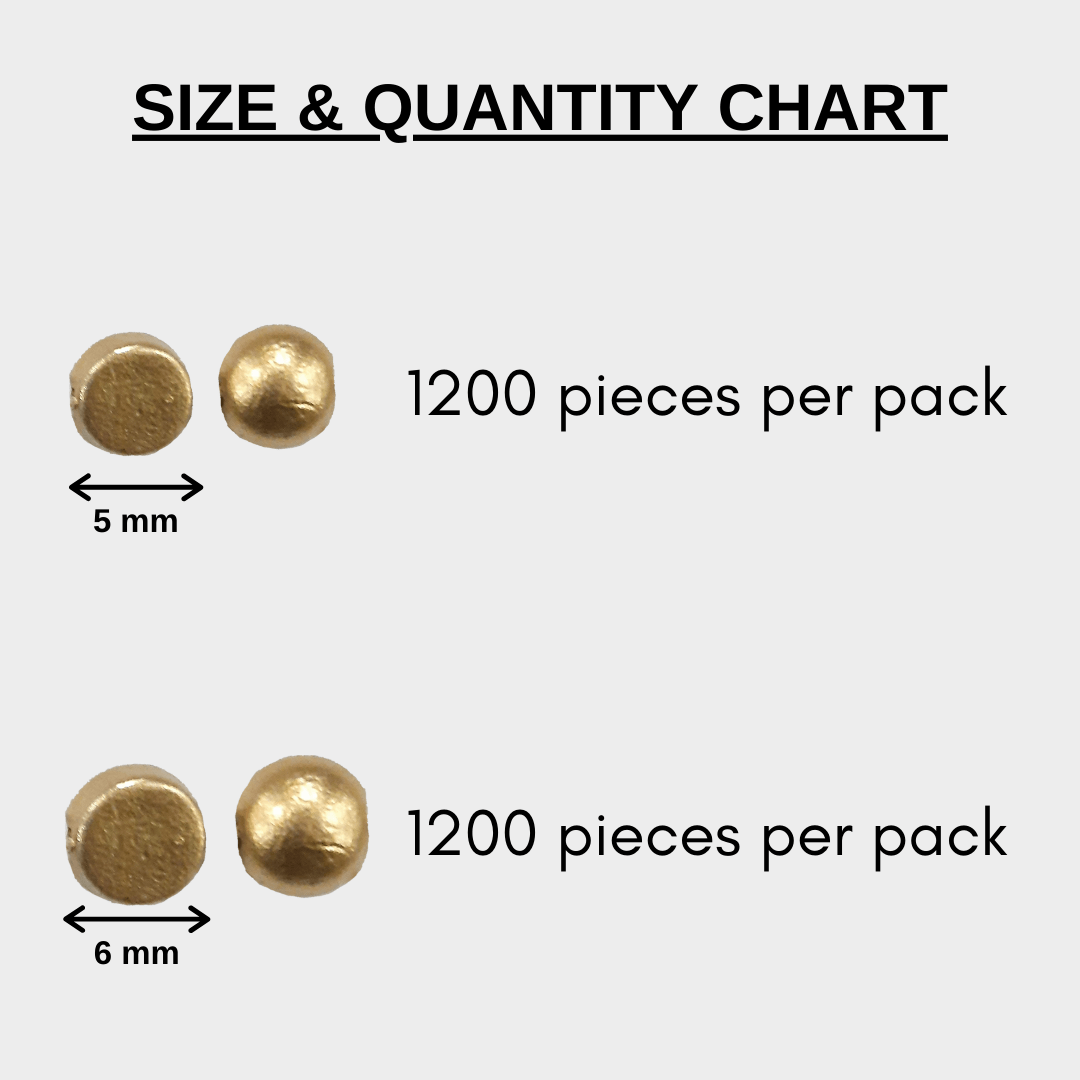 Moti bead - Half Round shape golden (mala) Moti bead - Half Round shape golden (mala)