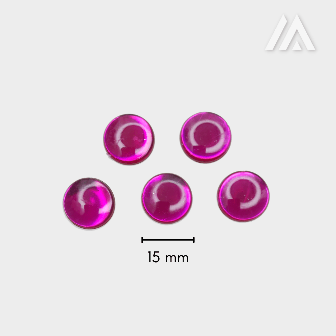 Deep pink (Rani) translucent round shape kundan Deep pink (Rani) translucent round shape kundan
