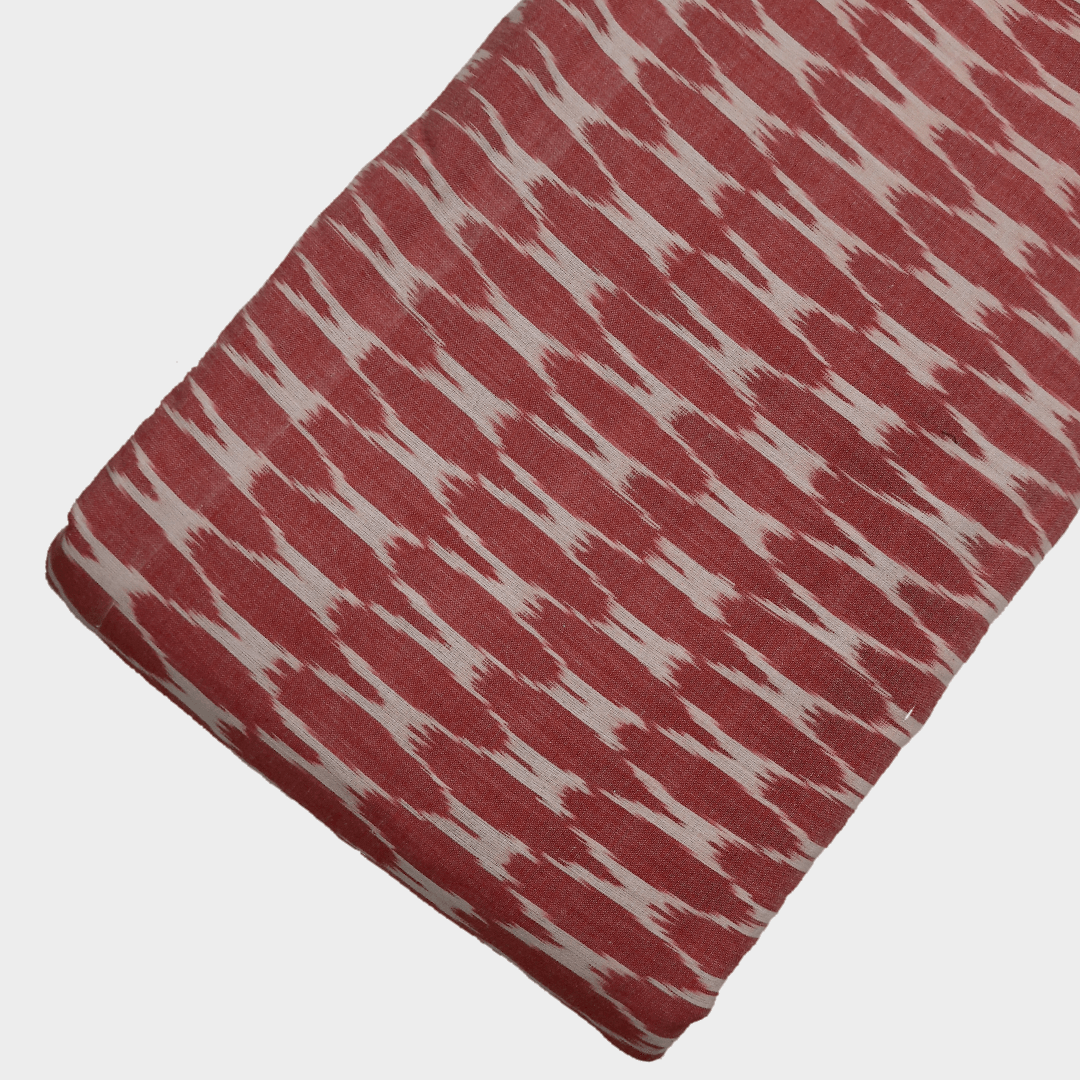 Ikat - red & white hand loom cotton