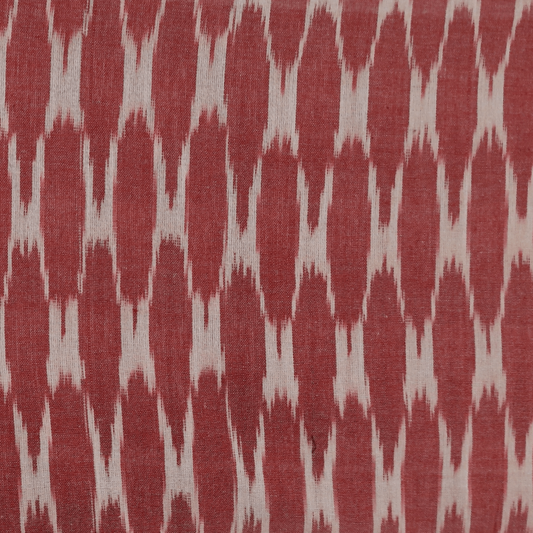 Ikat - red & white hand loom cotton