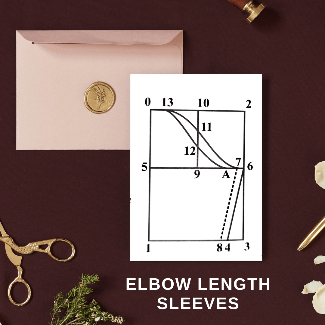 Blouse Elbow sleeves ready paper cutting kit