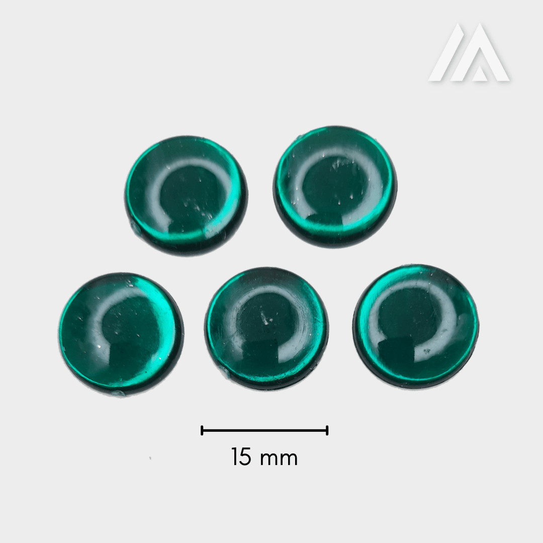 Green translucent round shape kundan Green translucent round shape kundan