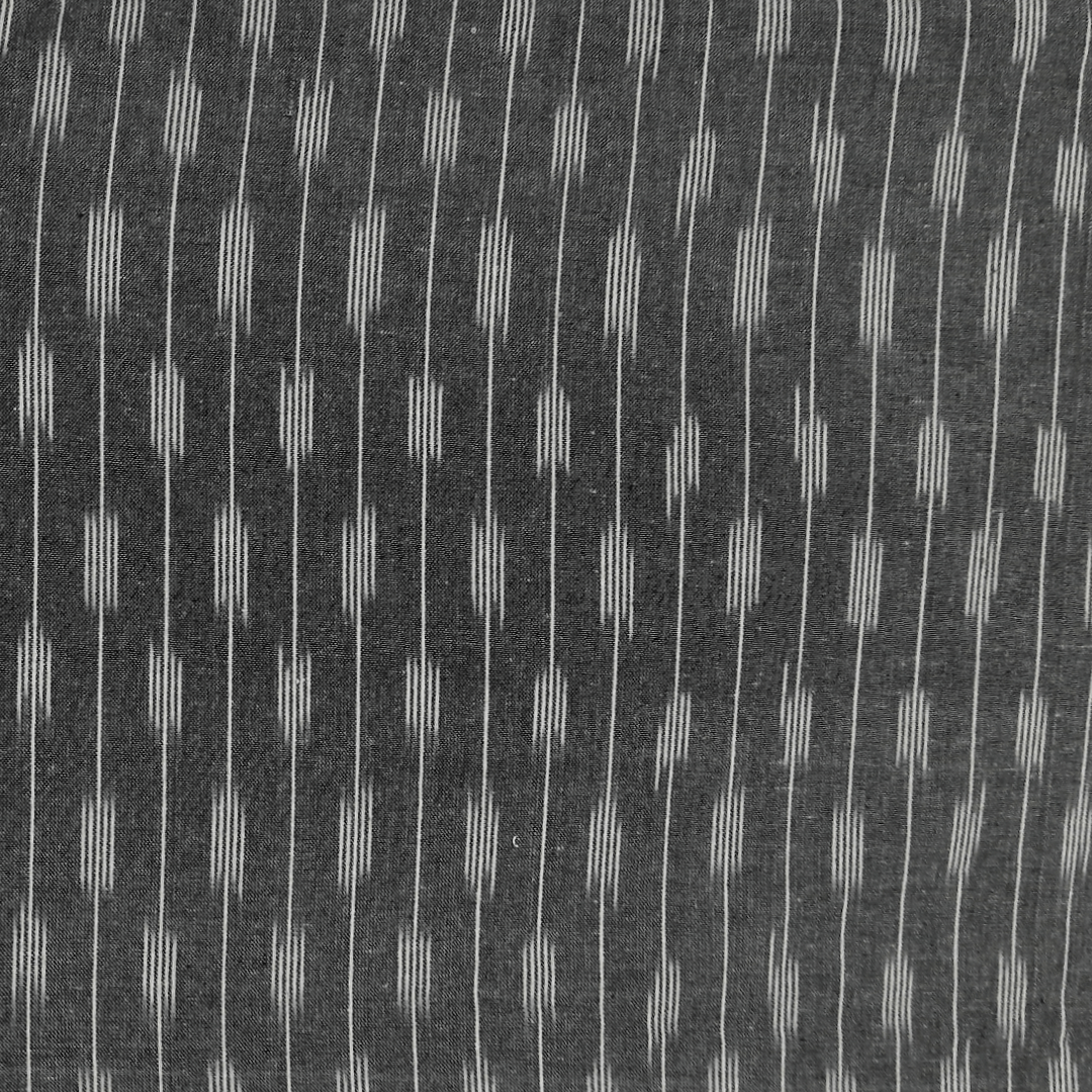 Ikat - grey & white hand loom cotton
