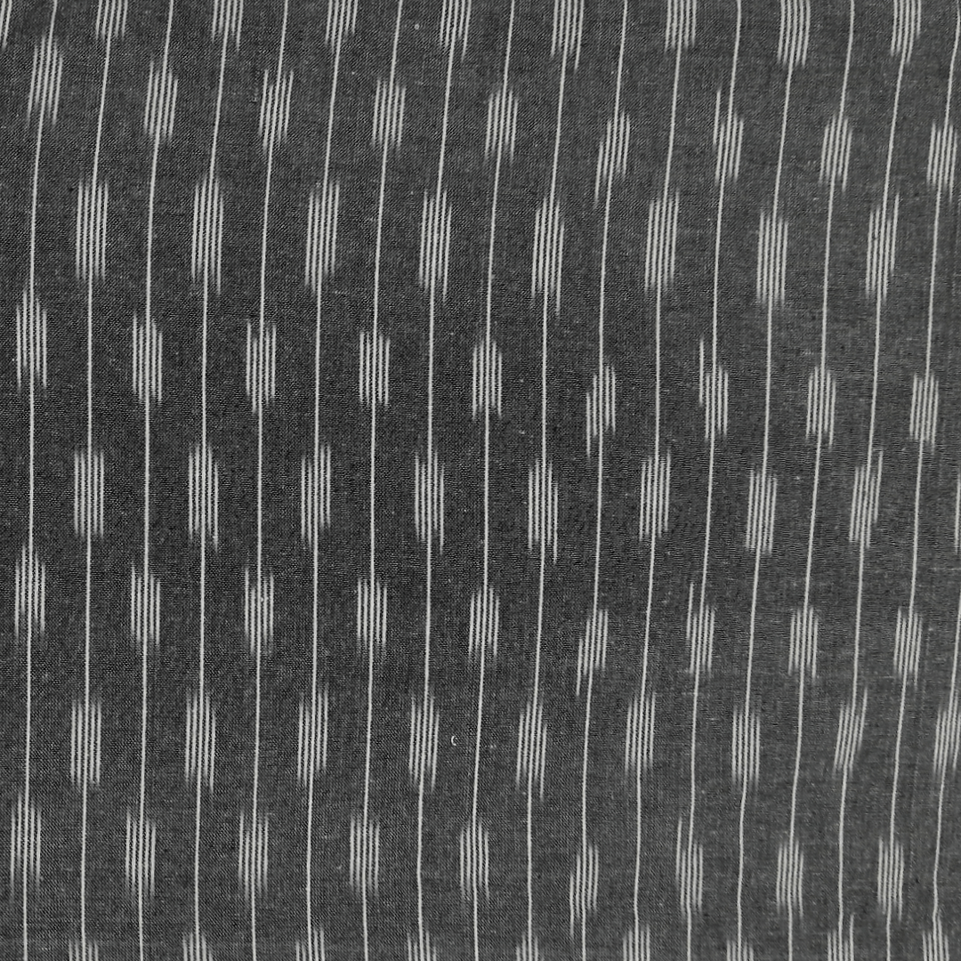 Ikat - grey & white hand loom cotton Ikat - grey & white hand loom cotton
