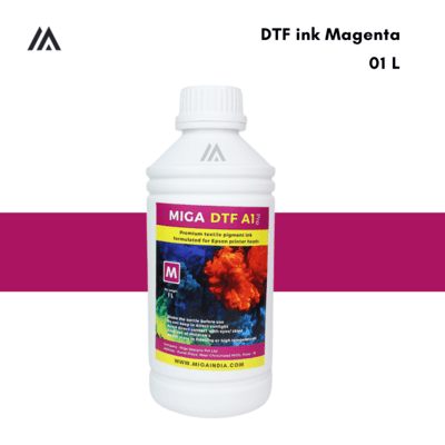 Miga A1 Pro DTF textile pigment ink (01 Liter) for Epson i3200 & 4720 printer heads Magenta
