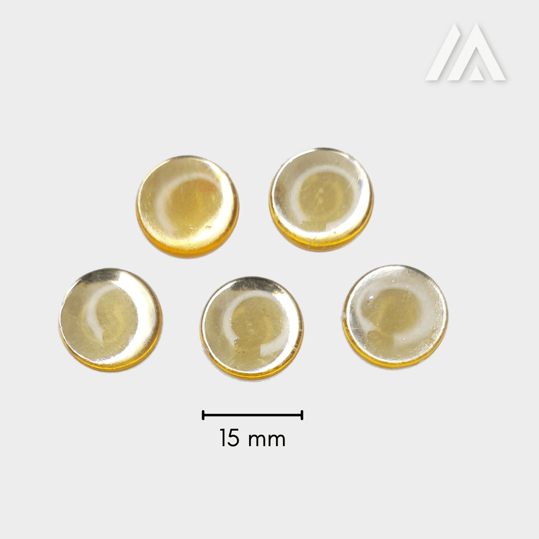 Golden translucent round shape kundan Golden translucent round shape kundan