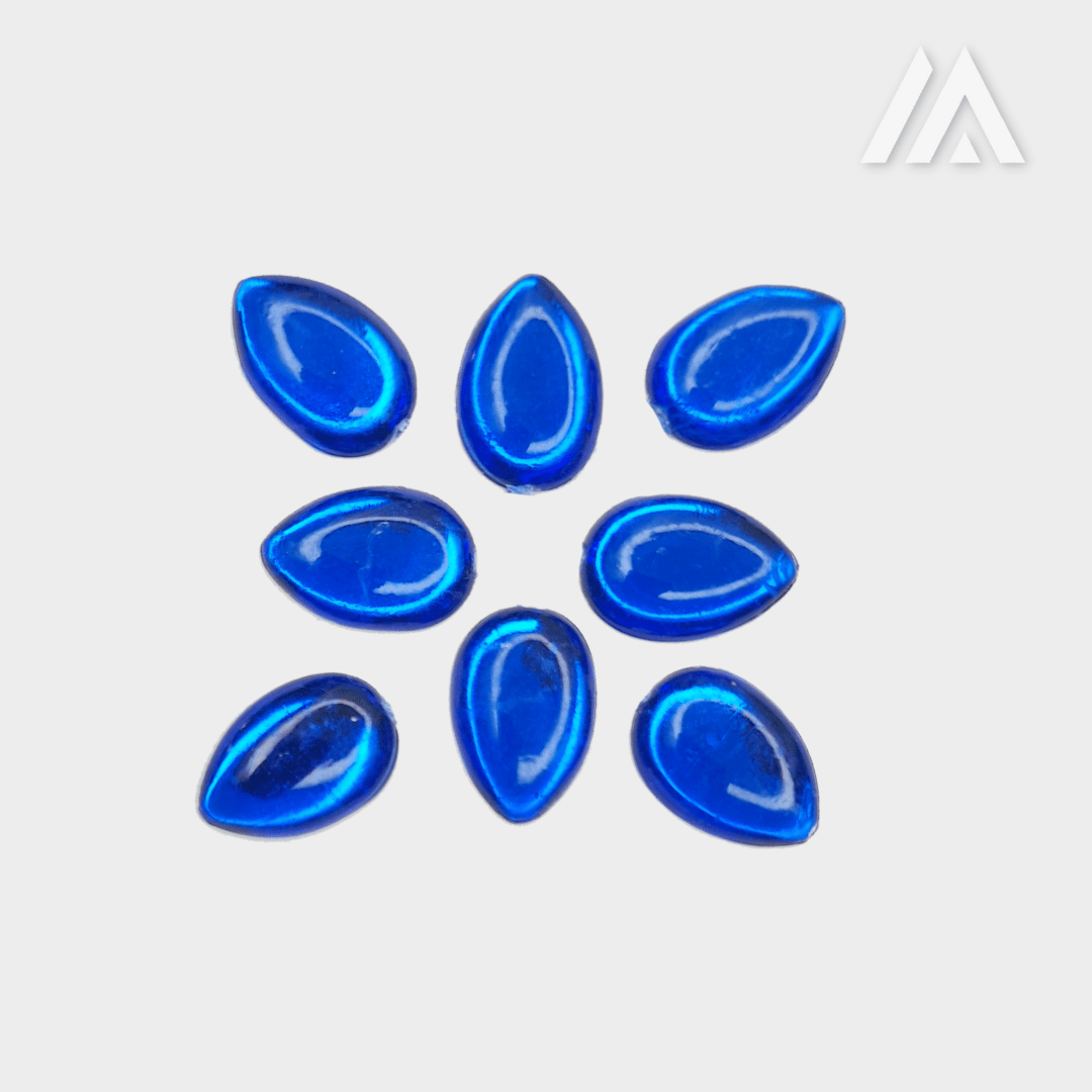 Royal blue translucent drop shape kundan Royal blue translucent drop shape kundan