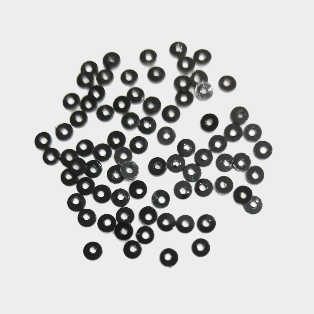 Sequins - shine black 3mm Sequins - shine black 3mm