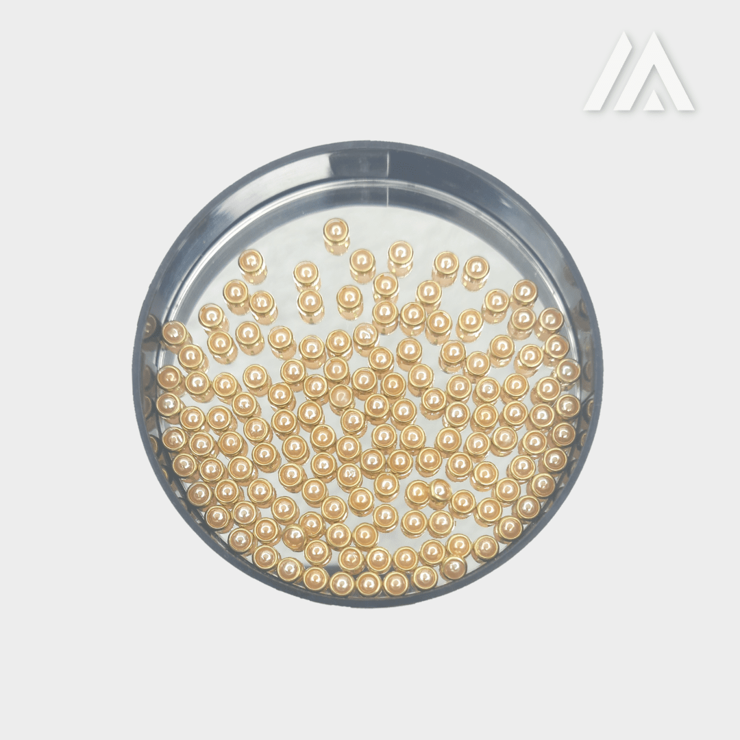 Golden border peach marble round shape kundan Golden border peach marble round shape kundan