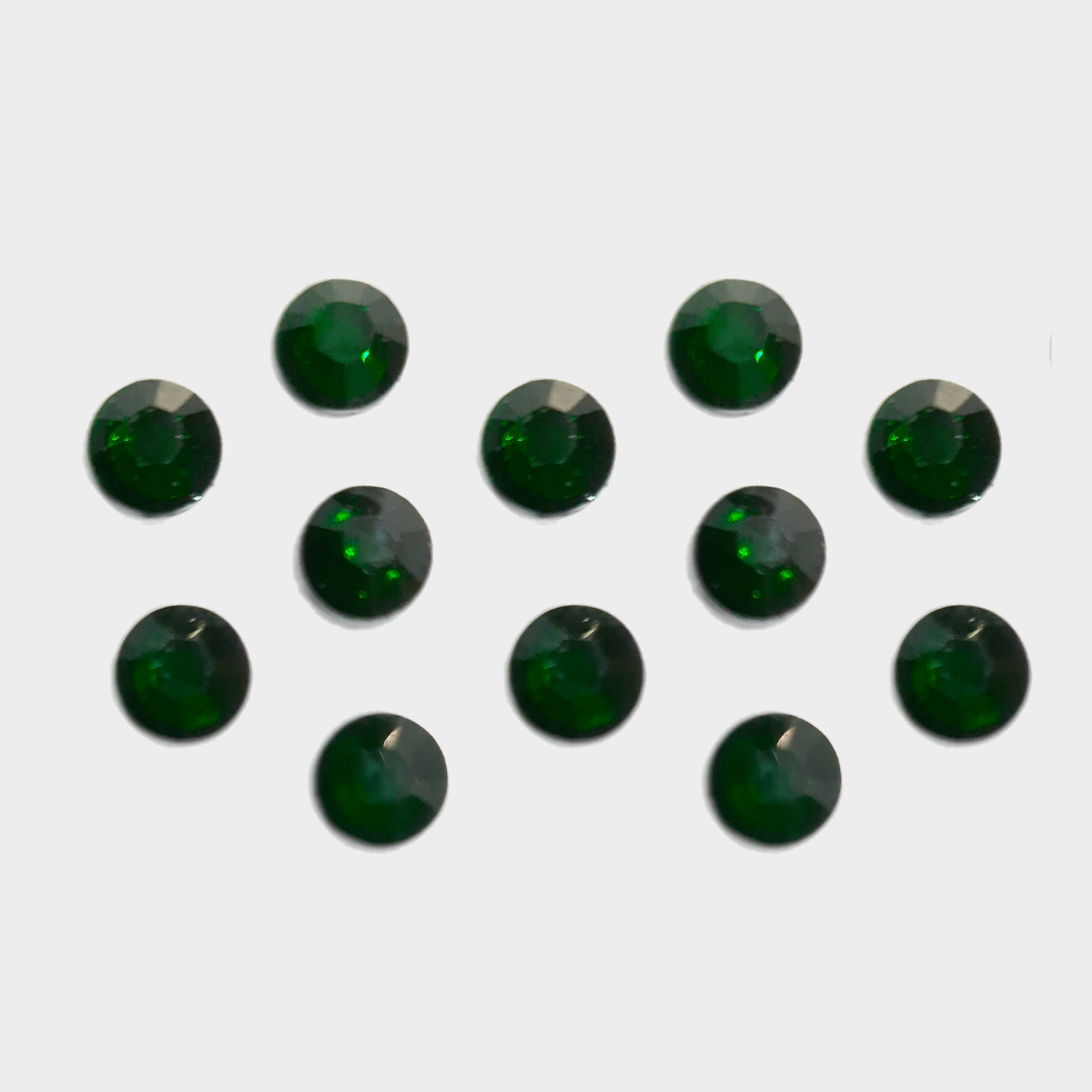 Green diamond cut round shape kundan