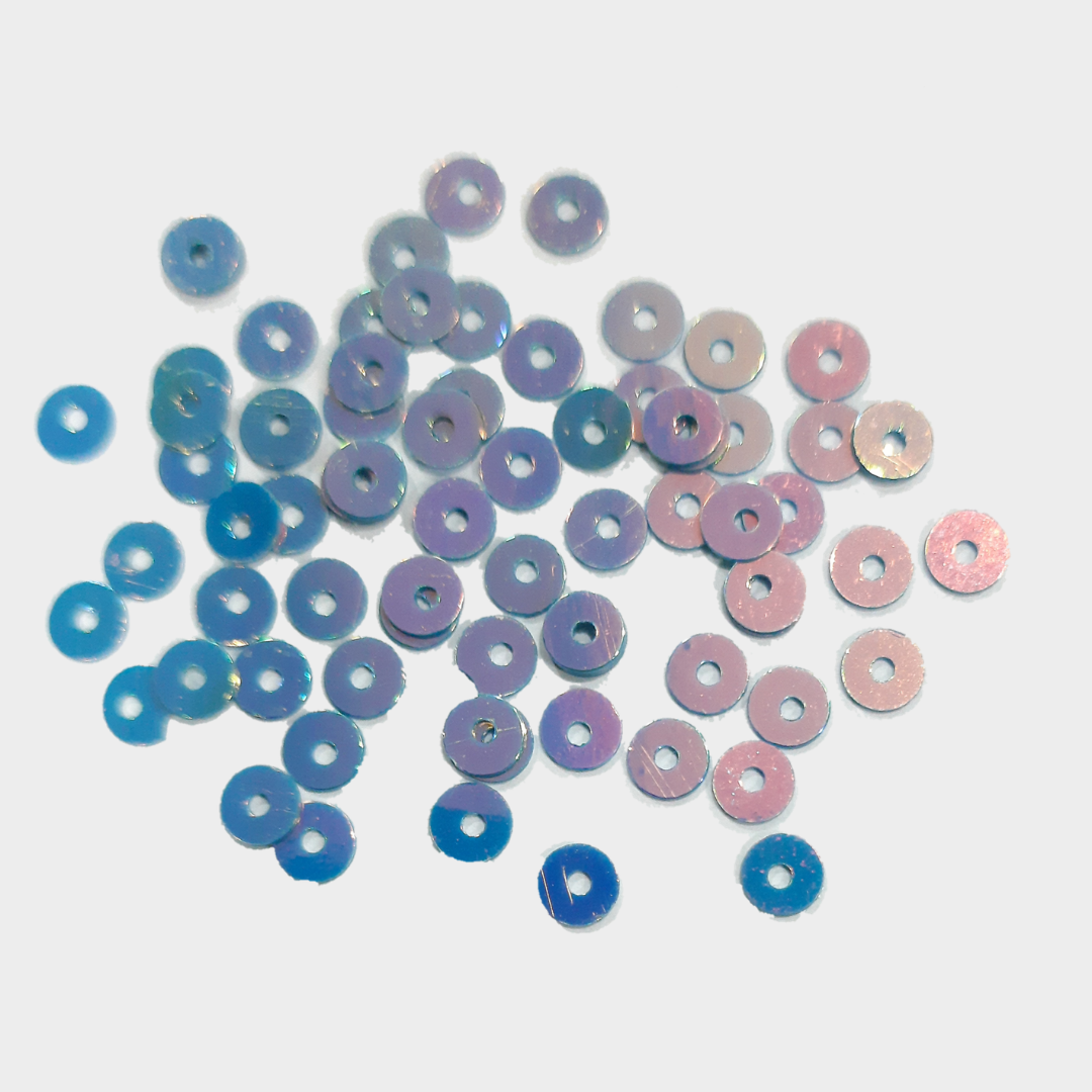 Sequins - Multi tone neon blue 3mm Sequins - Multi tone neon blue 3mm