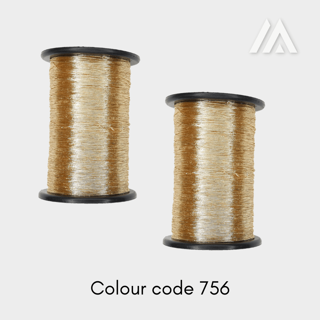 Zari thread copper golden colour 756