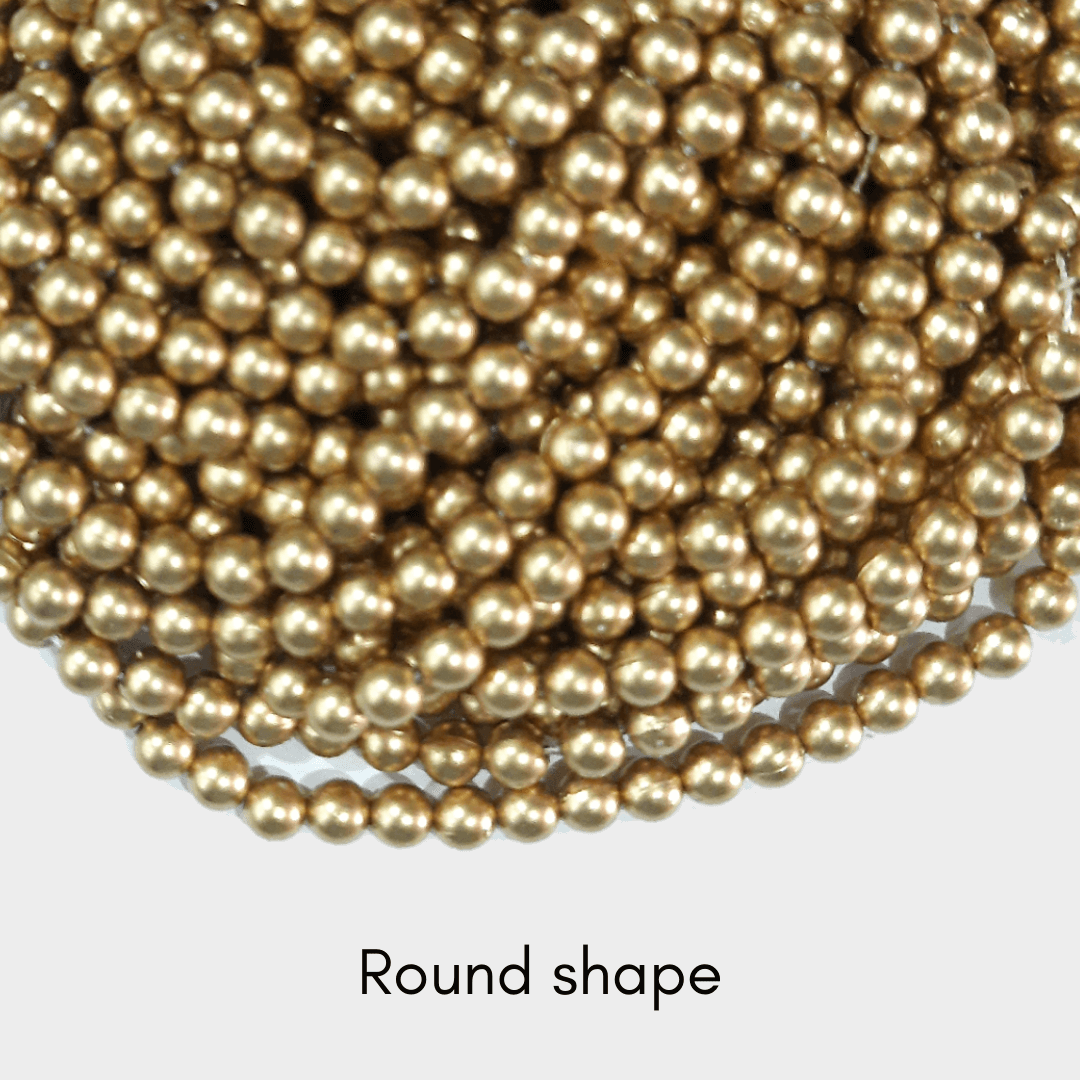 Moti bead - Round shape golden (mala)