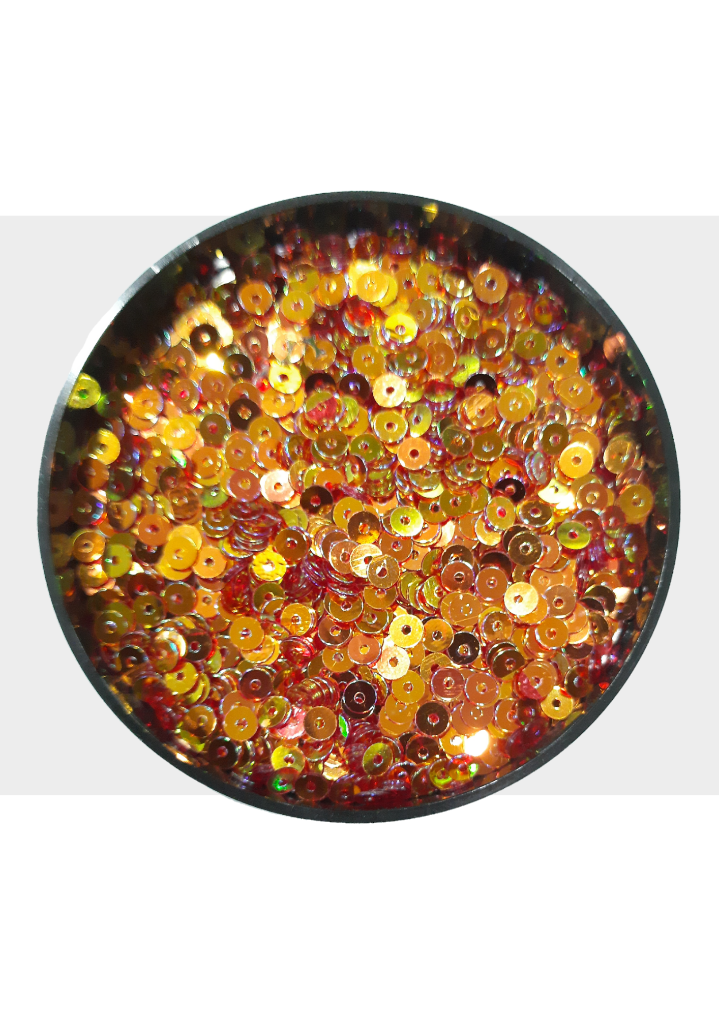 Sequins - Multi tone orange gold 05mm