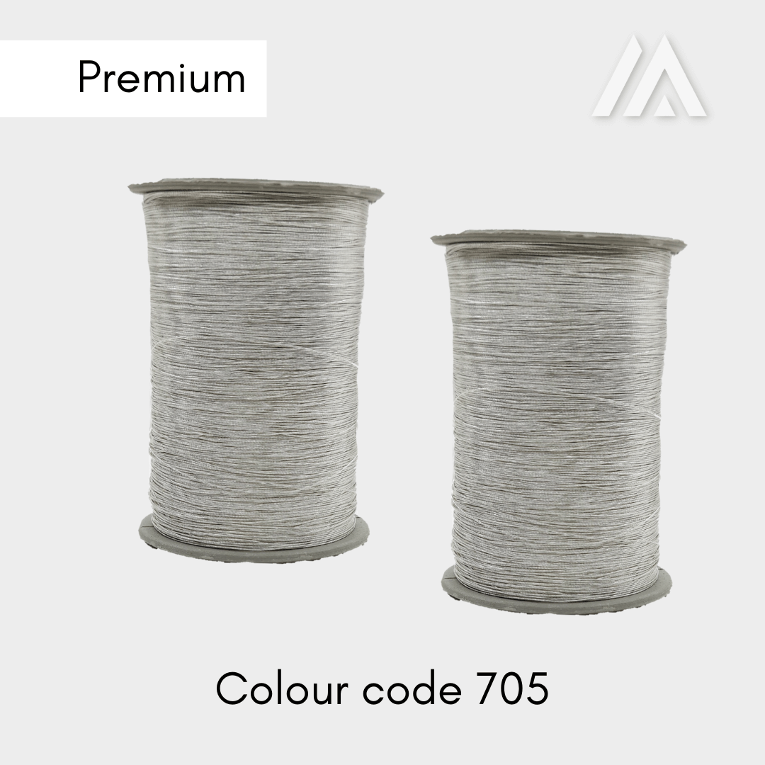 Premium Zari thread Silver - colour code 705