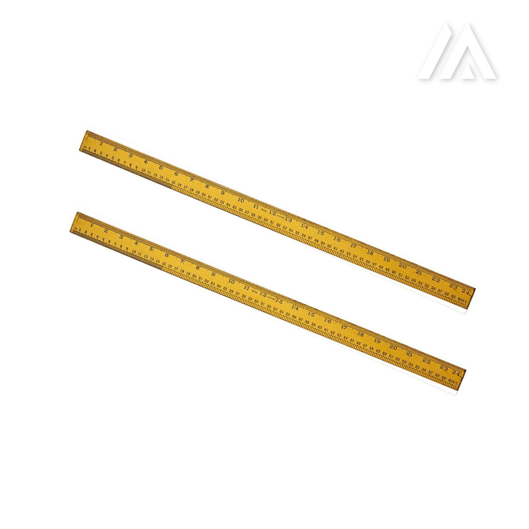 Measuring Wooden Ruler/ Scale - 24 Inch/ 61cm (Pack of 1)
